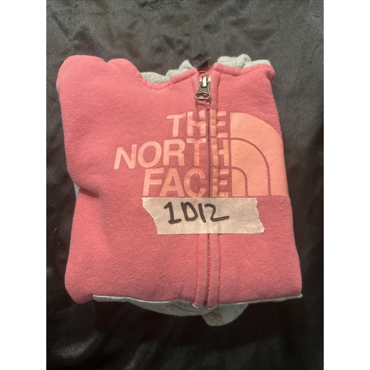 The North Face Toddler Size 5 Full Zip Jacket Pink/Gray Cotton Blend 1D12