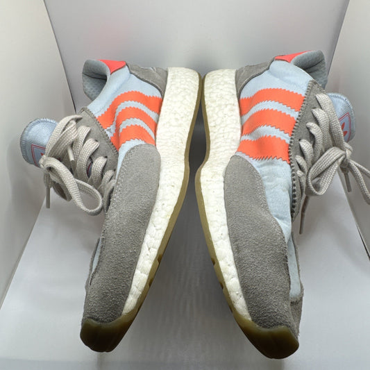 Adidas Iniki Runner Shoes Mens 9.5 Gray, Baby Blue And Coral. C2