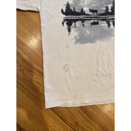 Alaska T Shirt Size XL Cotton Moose Turtex Vtg Tee Fair B1