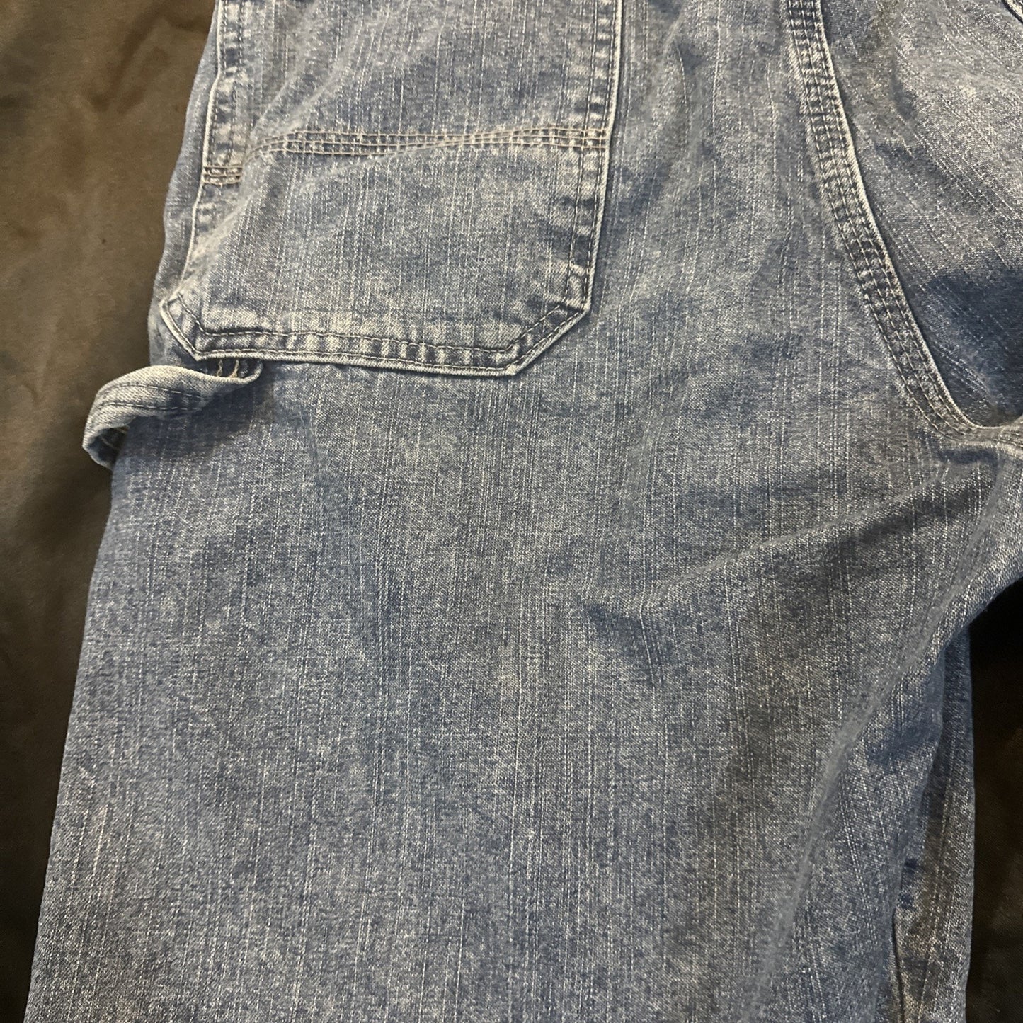 Wrangler Vtg Blue Lightwash Denim Shorts Mens 34 100% Cotton Carpenter Y2K 1B13