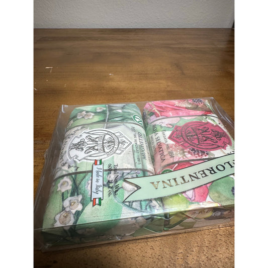 La Florentina Italian Soap Wild Rose & Lily of the Valley 2-Pack 7oz Bars | E8