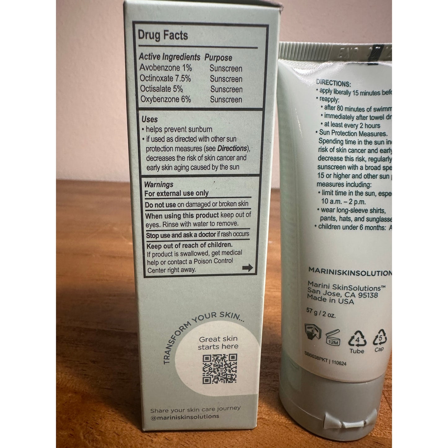 Marini Antioxidant Daily Face Protectant SPF 35 2oz NEW in box | E8