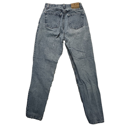 Eddie Bauer Vtg Blue Denim Mom Jeans Size 6 Tall 27x32 Light Wash High Waist