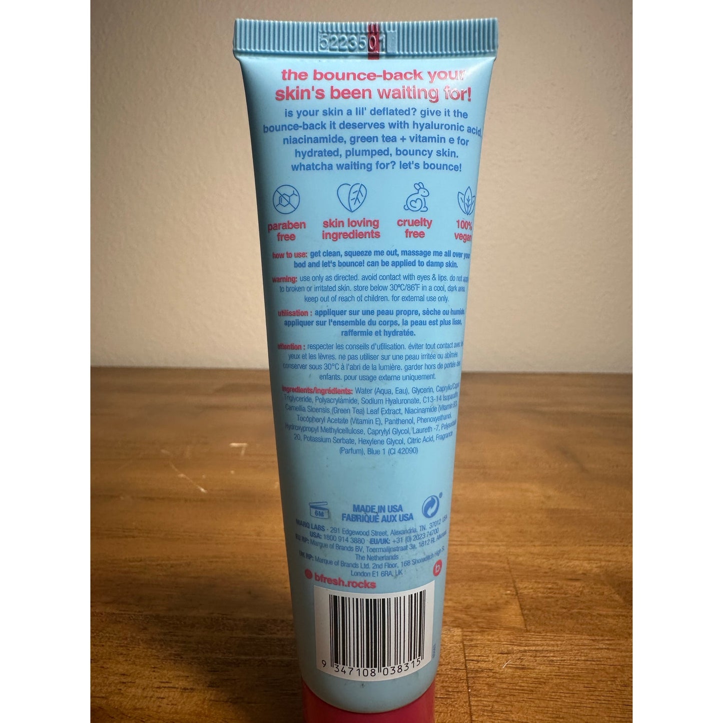 Let's Bounce b.fresh Firming Body Serum Sealed USA Made 100ml/3.38 fl oz | E7