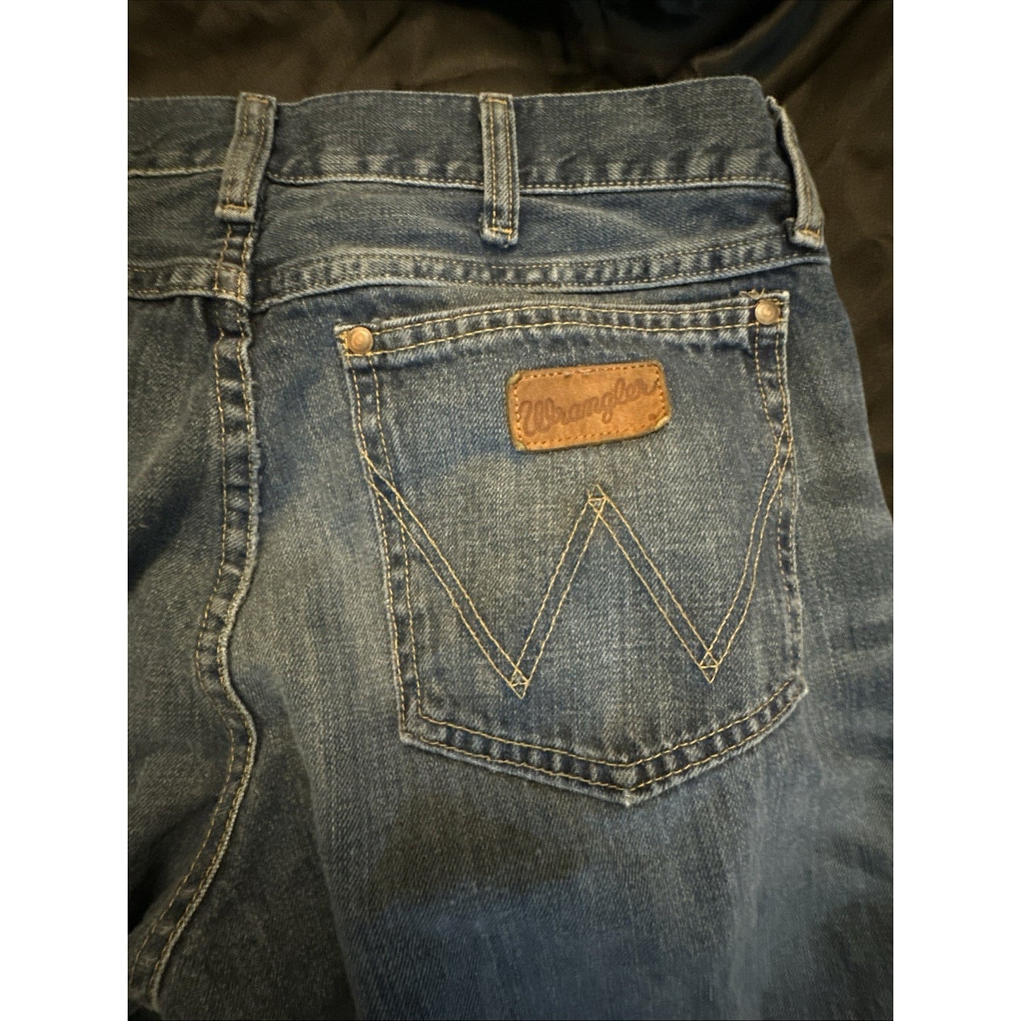 Wrangler Retro Slim Boot 33x36 Medium Wash Blue Denim Jeans 100% Cotton 1C12