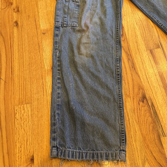 Wrangler Cargo Jeans Men Size 32x32 Pockets Straight Leg E3