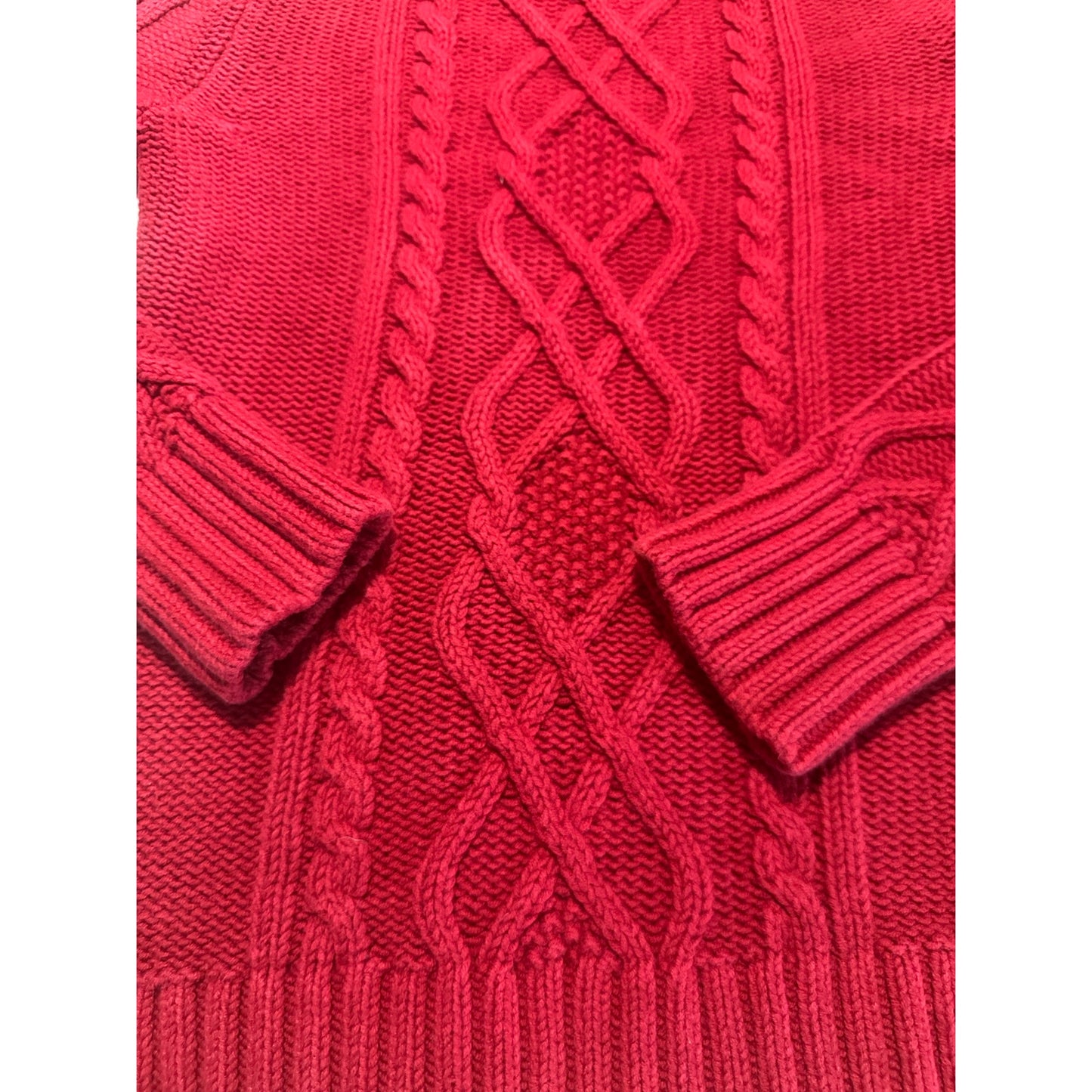 Eddie Bauer Red Turtle Neck Sweater Cotton Blend Size S Women | 2C12