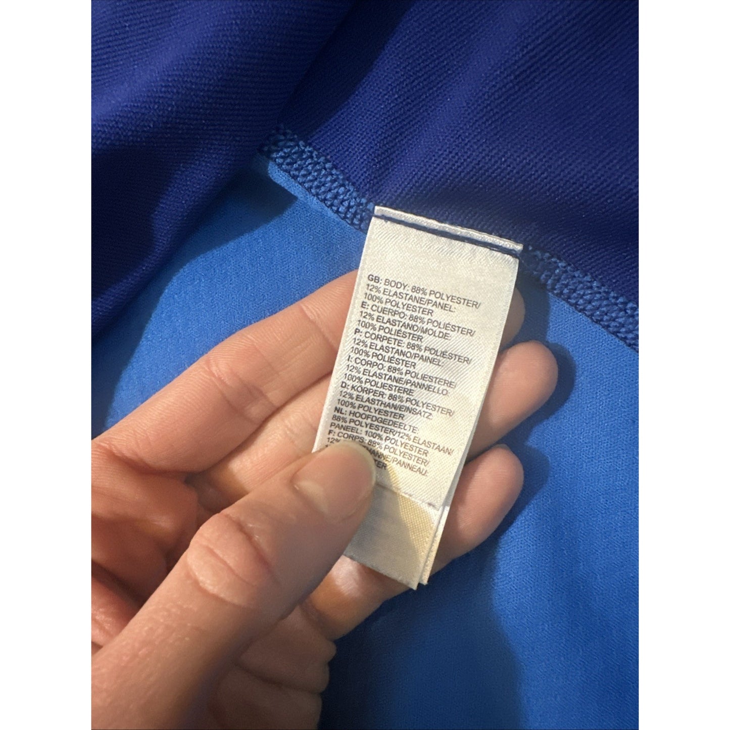 The North Face Pullover Quarter Zip Jacket Mens XL Blue Yellow Vapor Wick 1D06