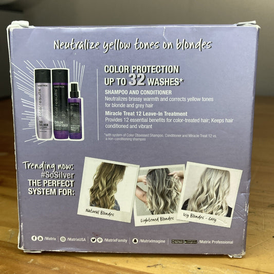 Wow Toned Matrix Kit With Yellow-Neutralizing Toning Action Set of 3 A6