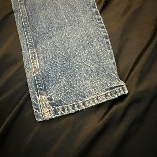 Vtg Carhartt Blue Denim Jeans Mens 34x32 B17-STW Relaxed Jeans Stonewash 1B11