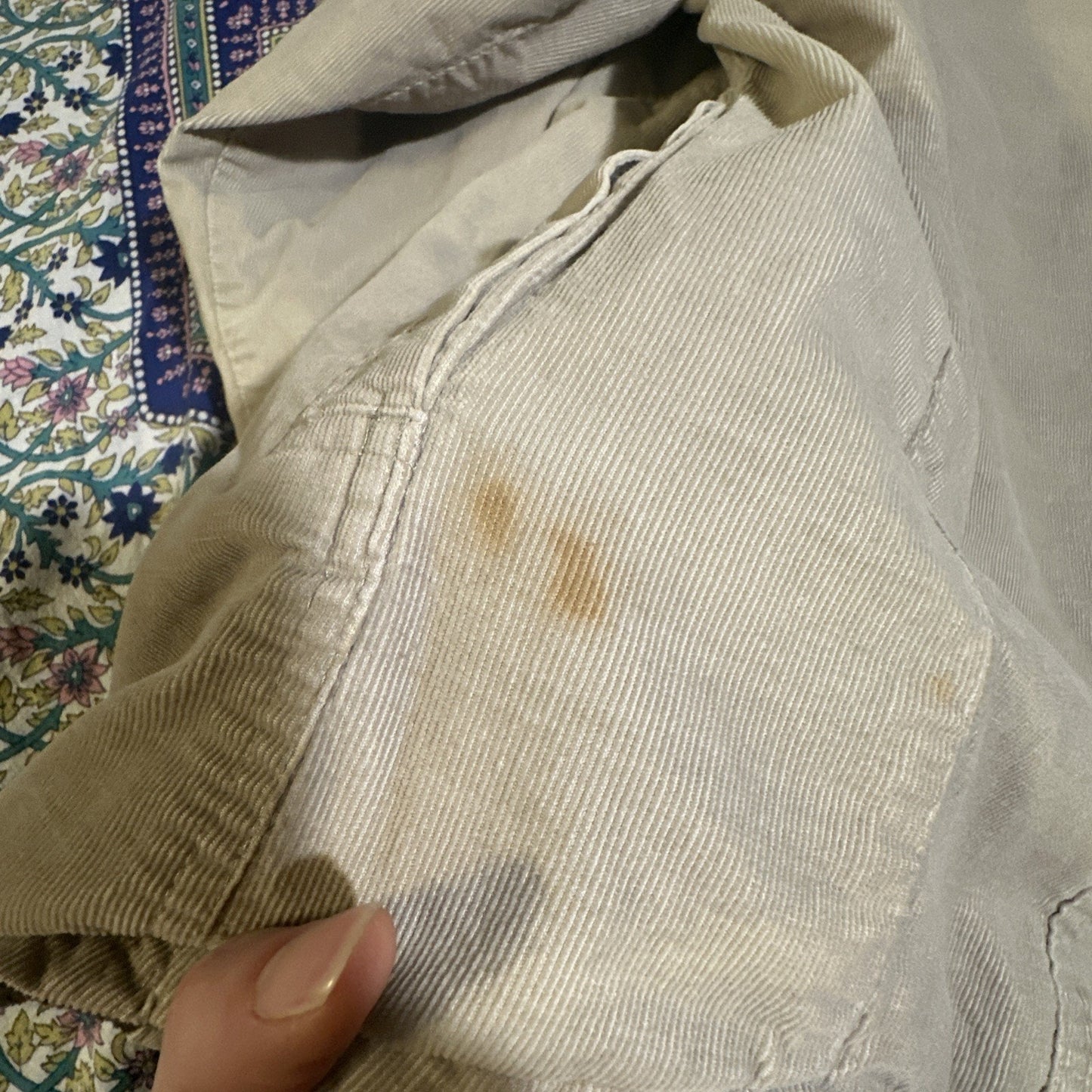 Covington Beige Corduroy Fleece Lined Jacket Size M Bangladesh