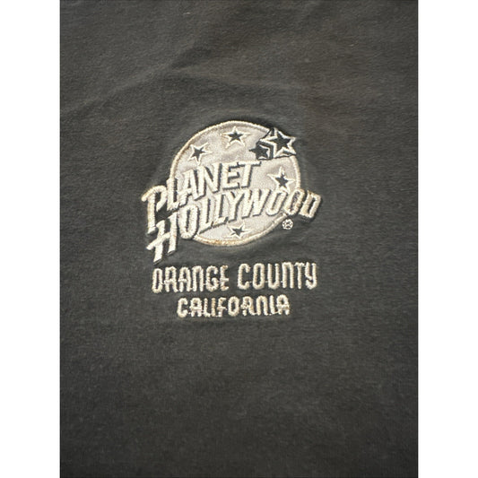 Vtg Planet Hollywood Orange County Black T Shirt Size XL Mens USA MADE 2A03