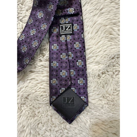 JZ Richard’s Silk Tie Purple USA HAND MADE 57” x 3.25” RARE
