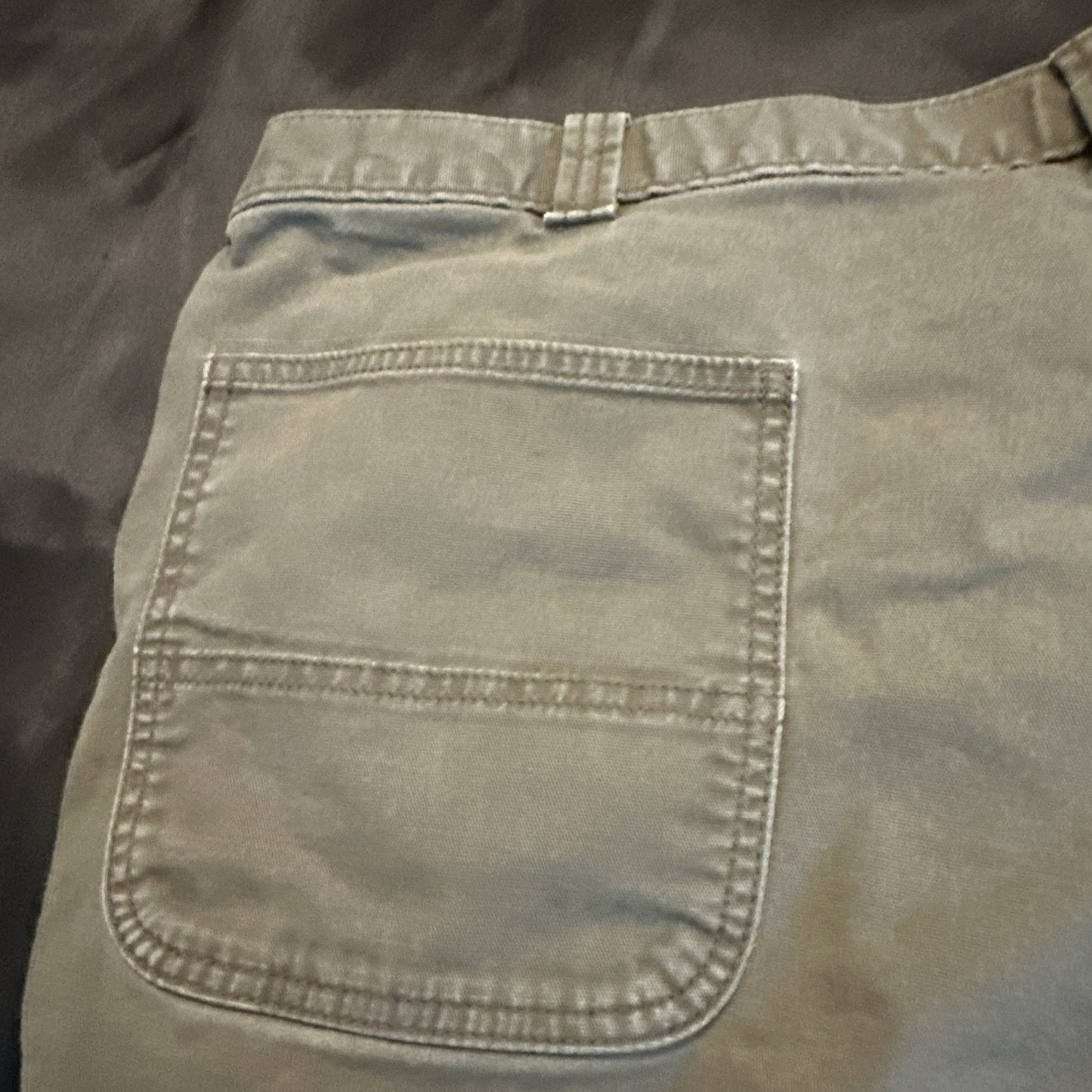 Carhartt 44x34 Relaxed Fit Olive Green Canvas Heavy Duty Pants Workwear 1B23