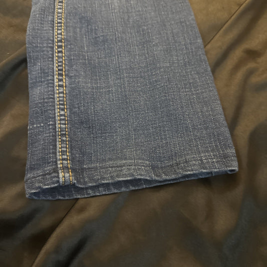 Vtg Wrangler Bootcut Blue Denim Jeans 32" Inseam Women's Size 1/2 1B12