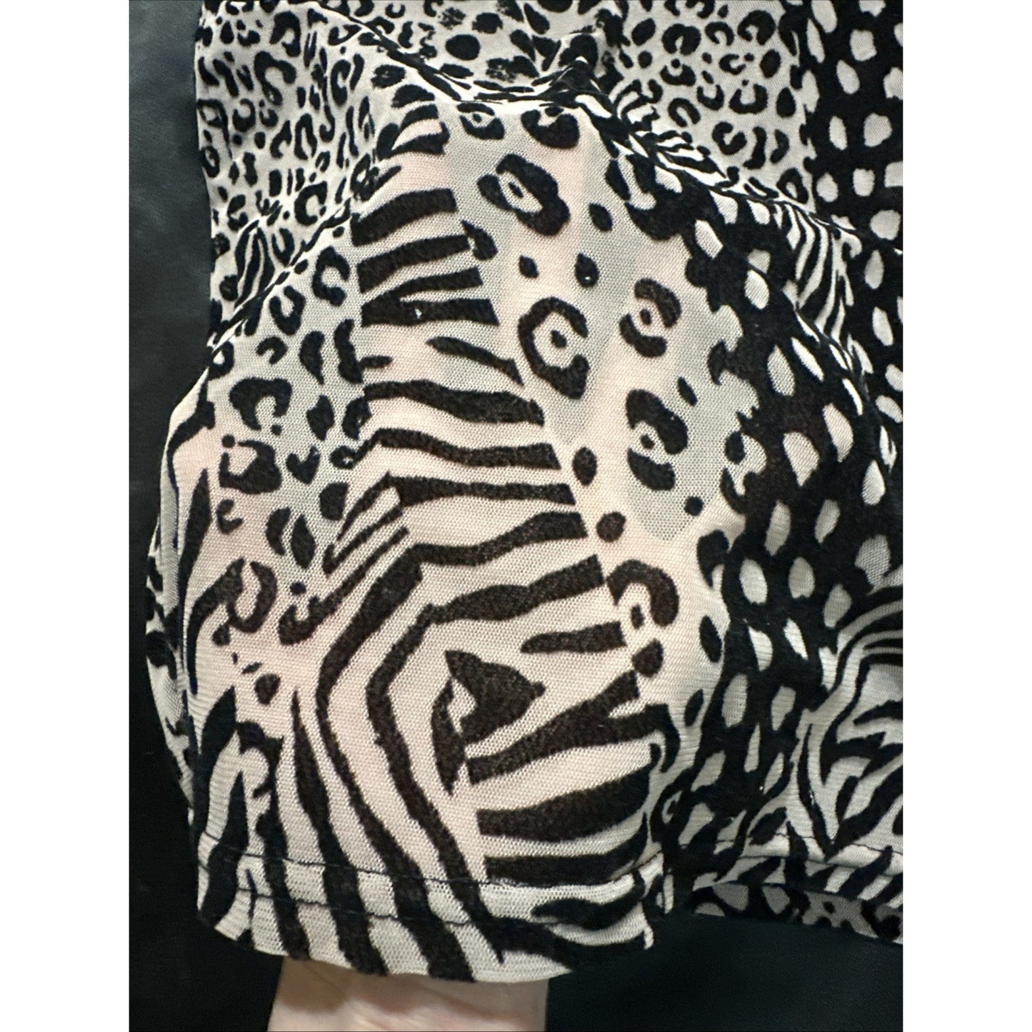 Pretty Little Thing Mini Dress Mesh Strapless Leopard US 6 1C15