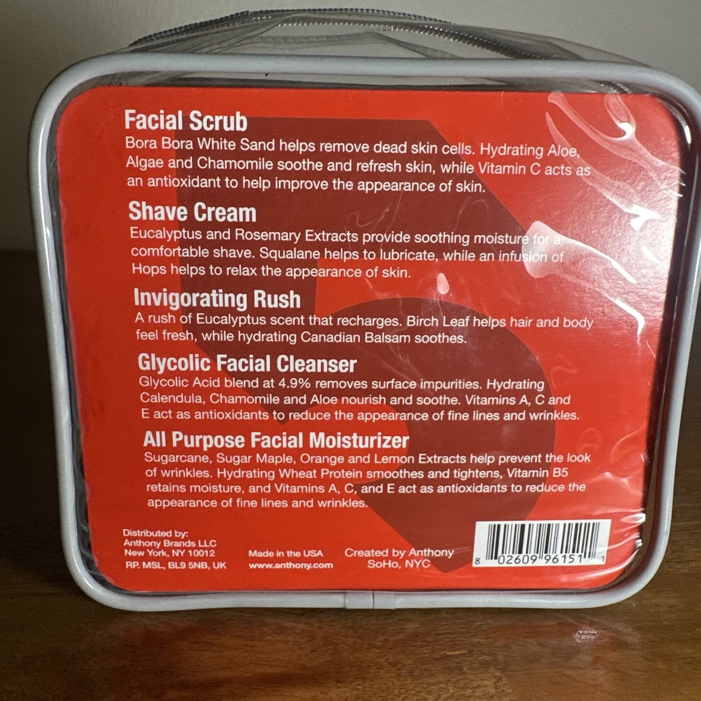 Anthony Fresh 5 - Trial Size Set of 6 - Anthony Soho USA Brand New In Bag RARE