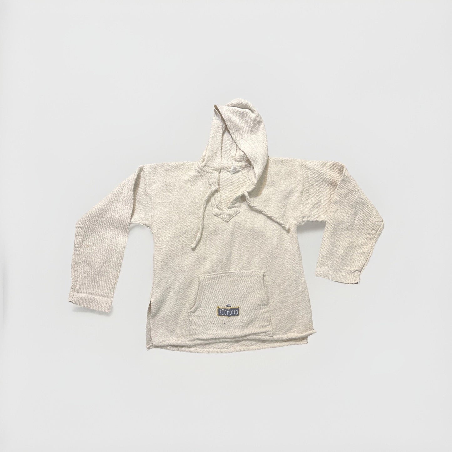 Vtg Corona Beer Beach Club Ivory Pullover Sweater Unisex M Cotton 20" PTP 1A09