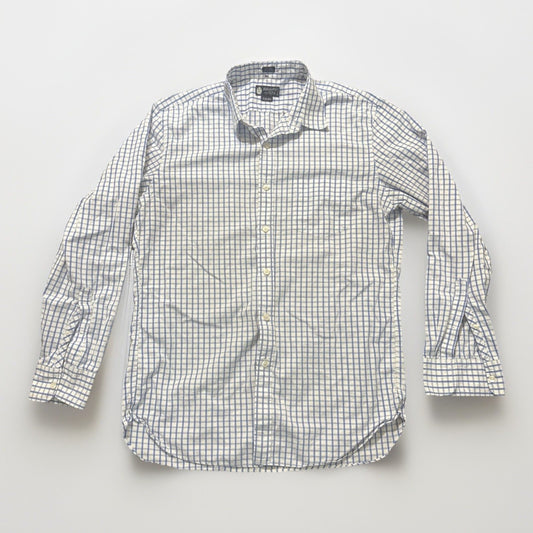 J.Crew Haberdashery Casual Button Down Shirt Cotton Checkers Mens L 22" PTP 1A05