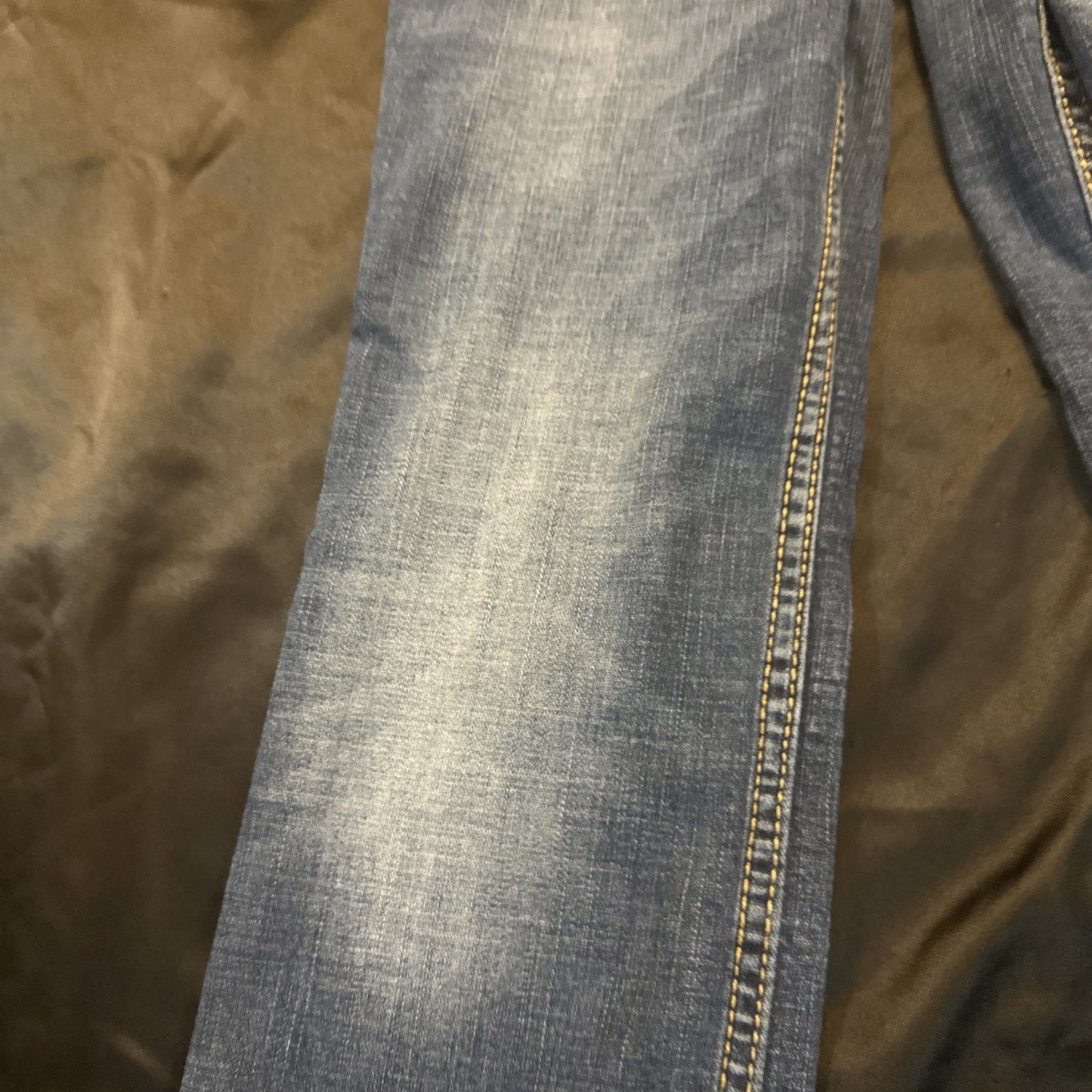 Vtg Wrangler Bootcut Blue Denim Jeans 32" Inseam Women's Size 1/2 1B12