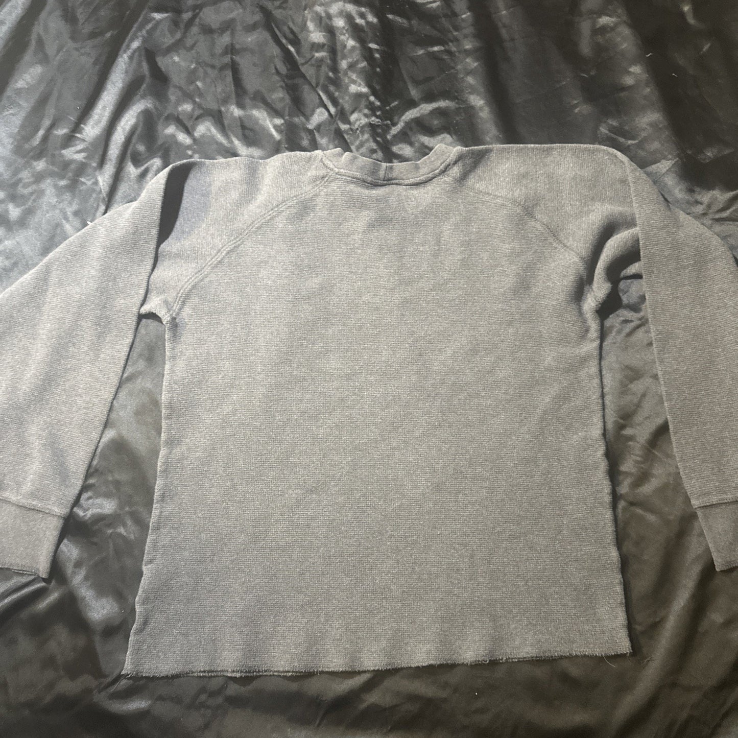 Nike Men’s Gray Long Sleeve Knit 100% Cotton Pakistan 90s T shirt Tee Size L