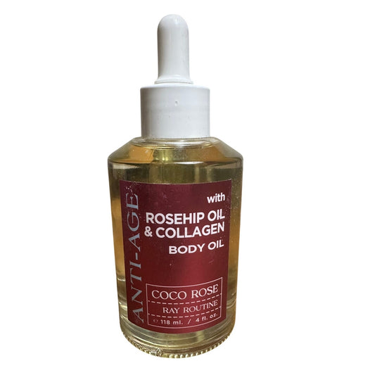 Coco Rose Anti-age Rosehip & Collagen Body Oil 4 fl oz Ray Routine NEW | E8