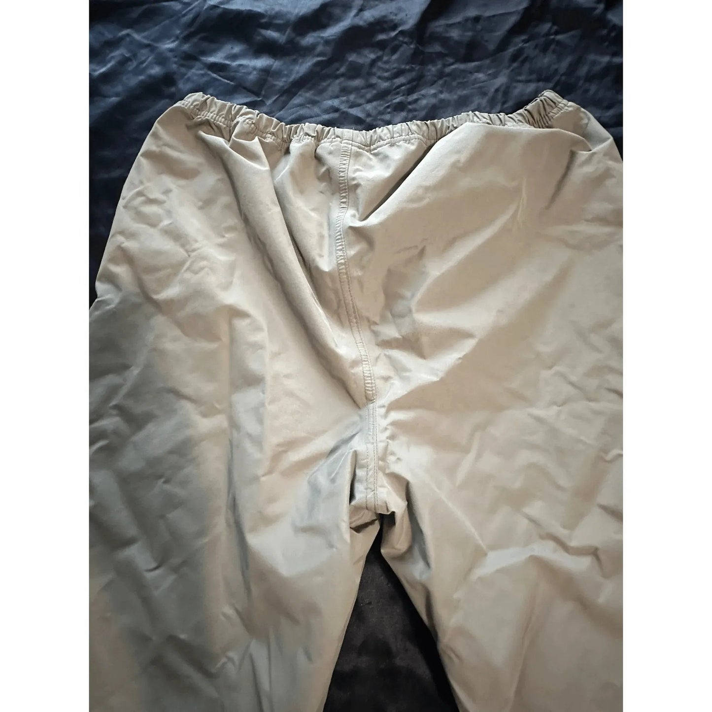 Woolrich Mens Vintage Wind Pants Size L 34x31 Tan Khaki Nylon Zip Ankle