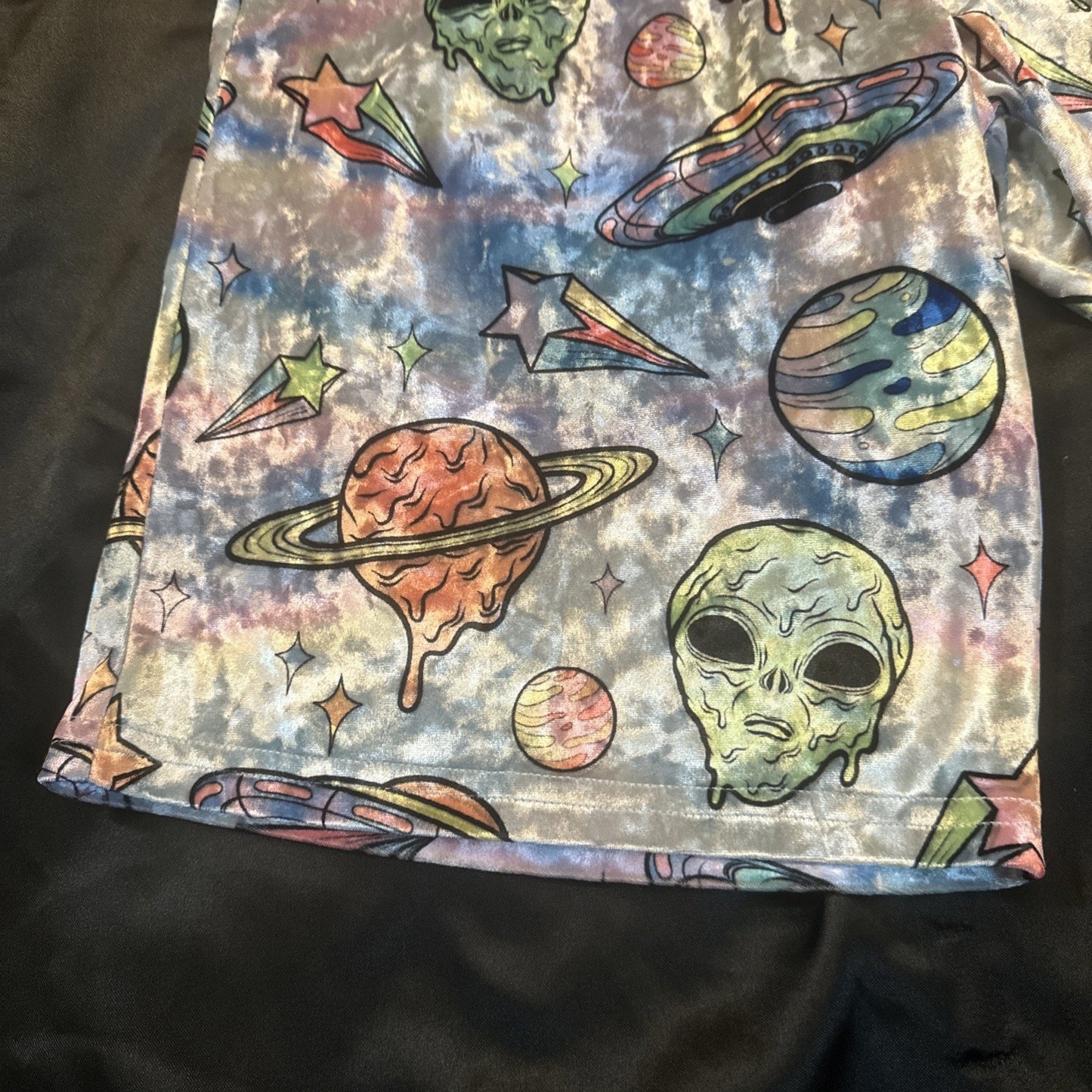 RETIRED Electro Threads Alien Elastic Shorts Mens 32 Quality USA Velour 1B08