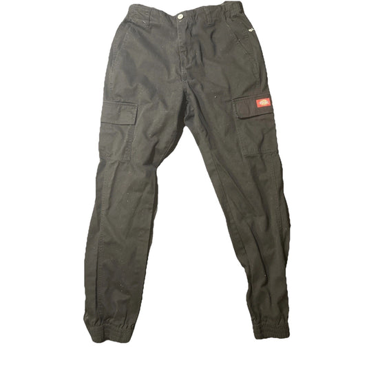 Dickies Women’s Size M J1189LW Black Cargo Pockets Elastic Waist Ankles