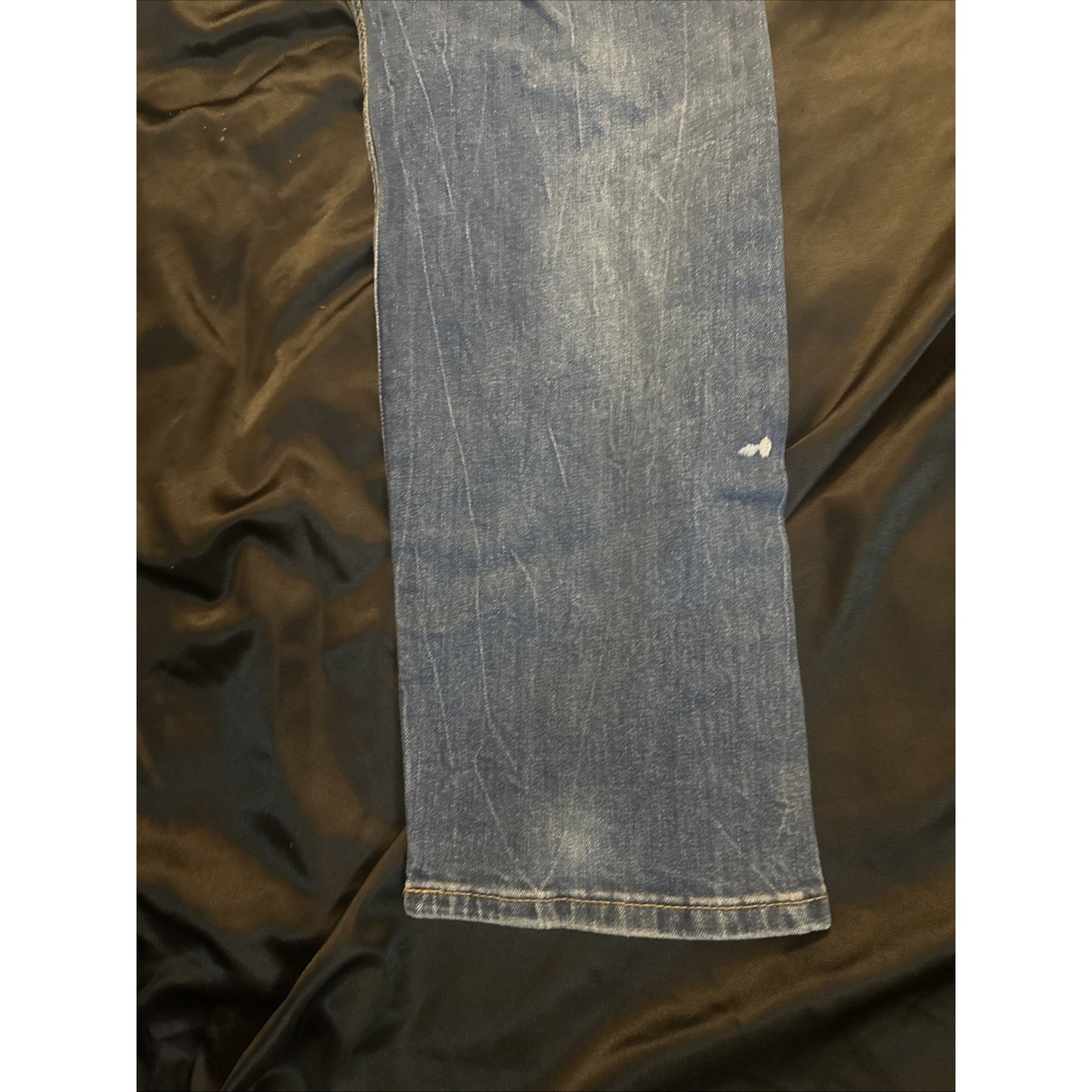 Levi's 502 Blue Denim Jeans Paint Workwear Mens 36x32 1C01