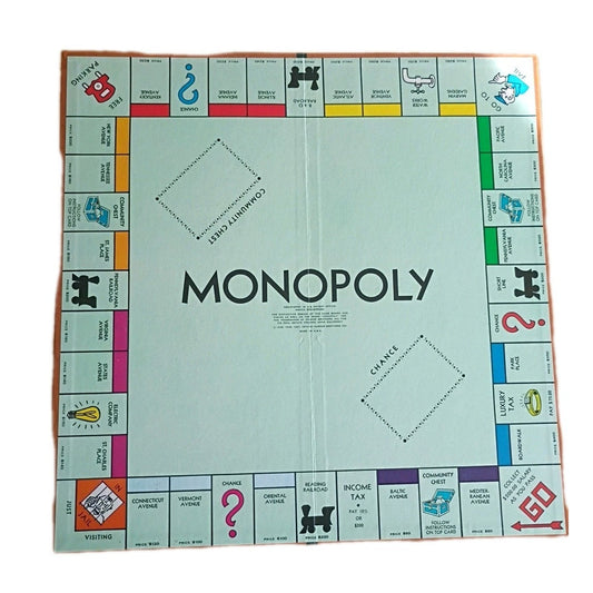 1974 Monopoly Game Pleather Anniversary Travel Case Parker Brothers COMPLETE C11