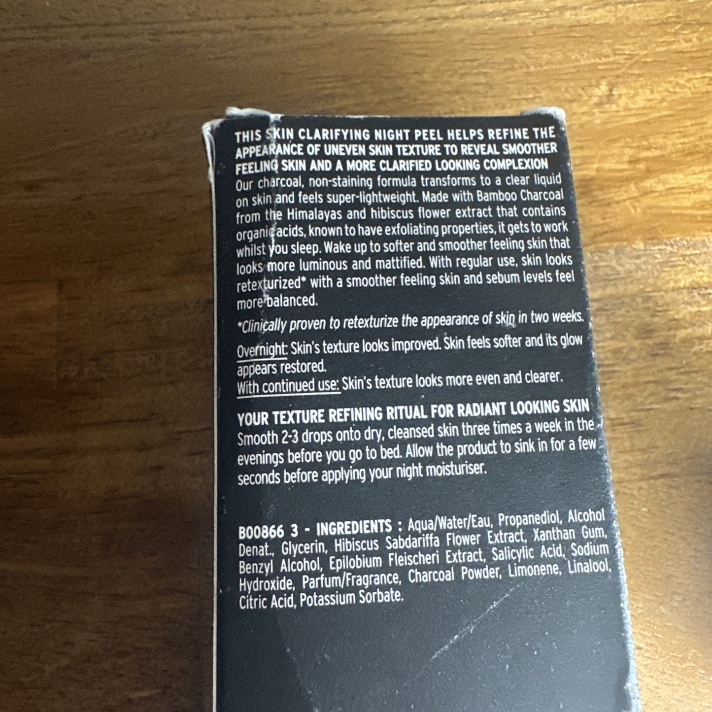 The Body Shop Himalayan Charcoal Skin Clarifying Night Peel Vegan w/ Box 30ml