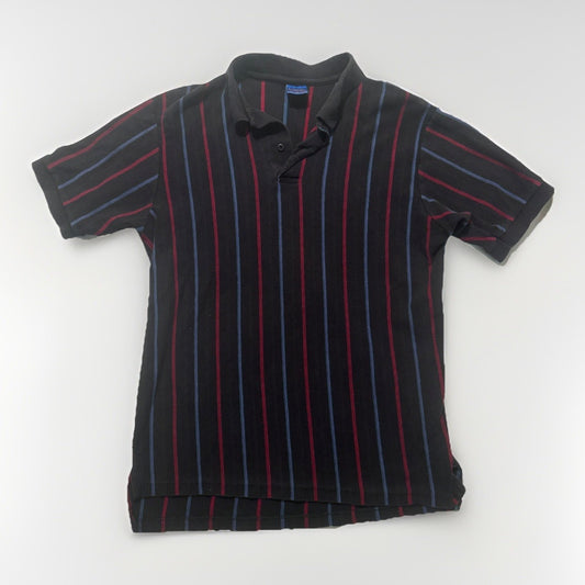 Vtg Lobo Pendleton Polo Tee Black Striped Mens L Bowling T Shirt USA MADE 1D21