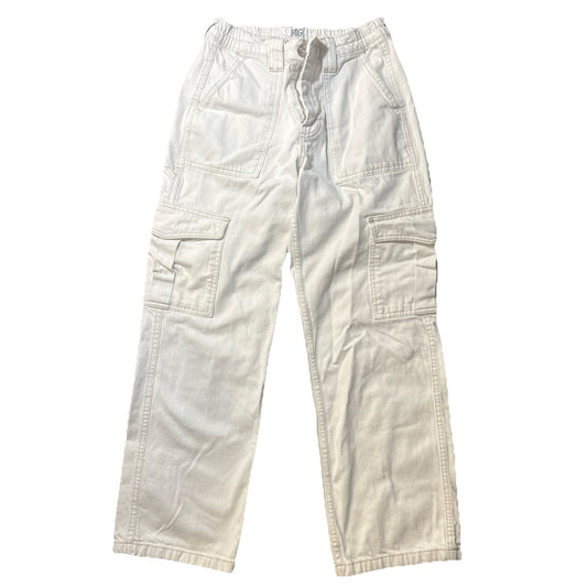 BDG White Denim Cargo Skate Pants 29x32 Women’s Elastic Waist Turkey 100% Cotton