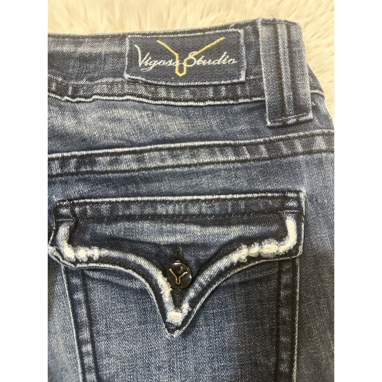 Vigoss Studio Women’s Denim Blue Jeans P20876 Size 5/6 28x32 NY Bootcut Y2K