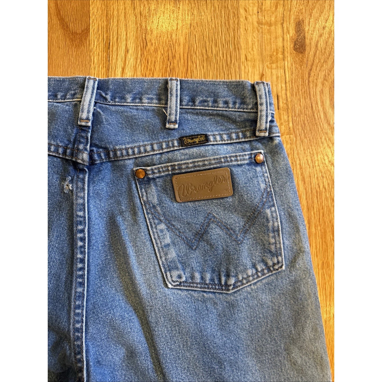 Wrangler 12MWZPW Men's High Waste Vtg Jeans Straight Leg Fair Mexico 32x36 A3