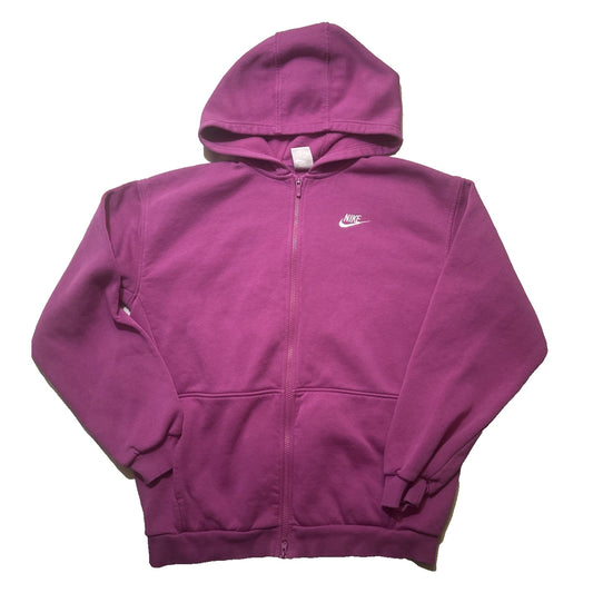 Nike Fuchsia Pink Full Zip Hoodie Excellent Size XL Women's Cotton Blend 2A02