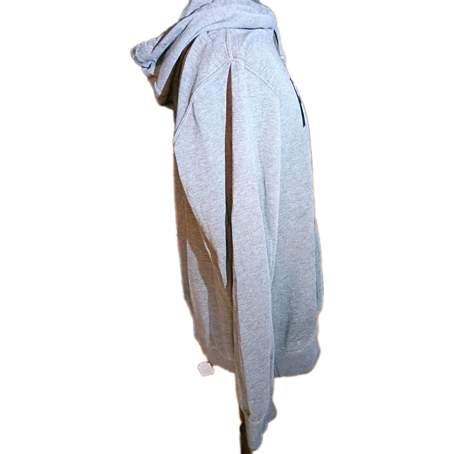 90s Fox Hoodie Long Sleeve Men L/XL Gray Cotton Blend Small Hole In Back D5