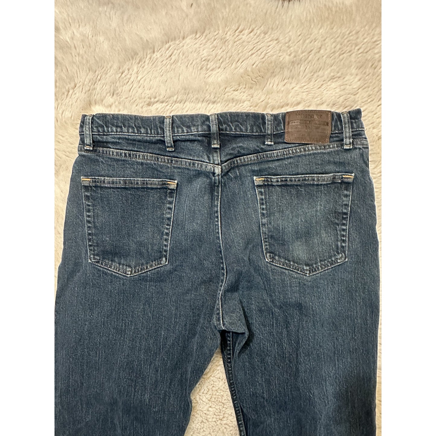 Wrangler Blue Denim Jeans 38x30 Regular Fit Straight Mexico 9VRGAMD Mens