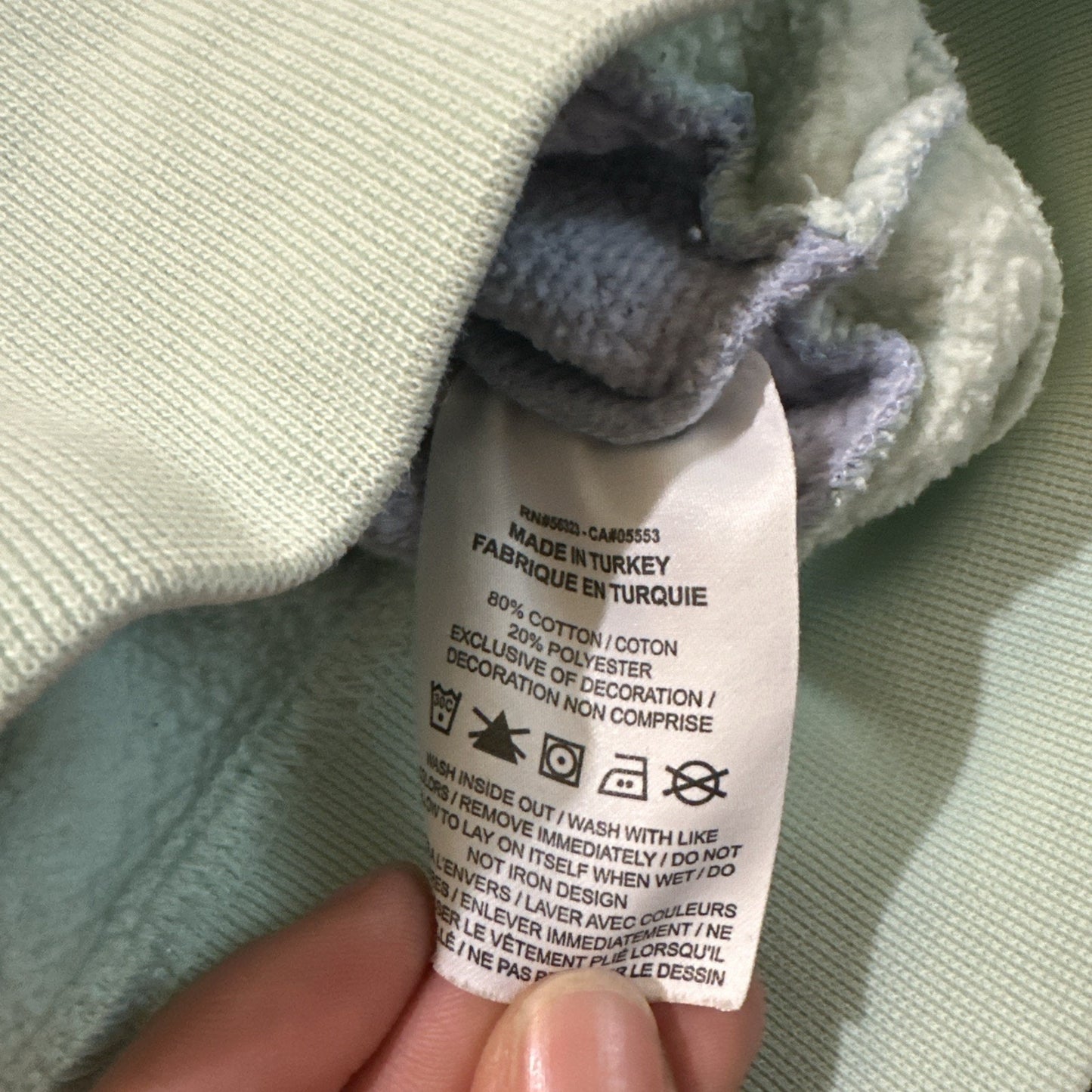 Nike Oversize Women's M Be As You Are Cropped Sweater Purple Green Cloud 1A25