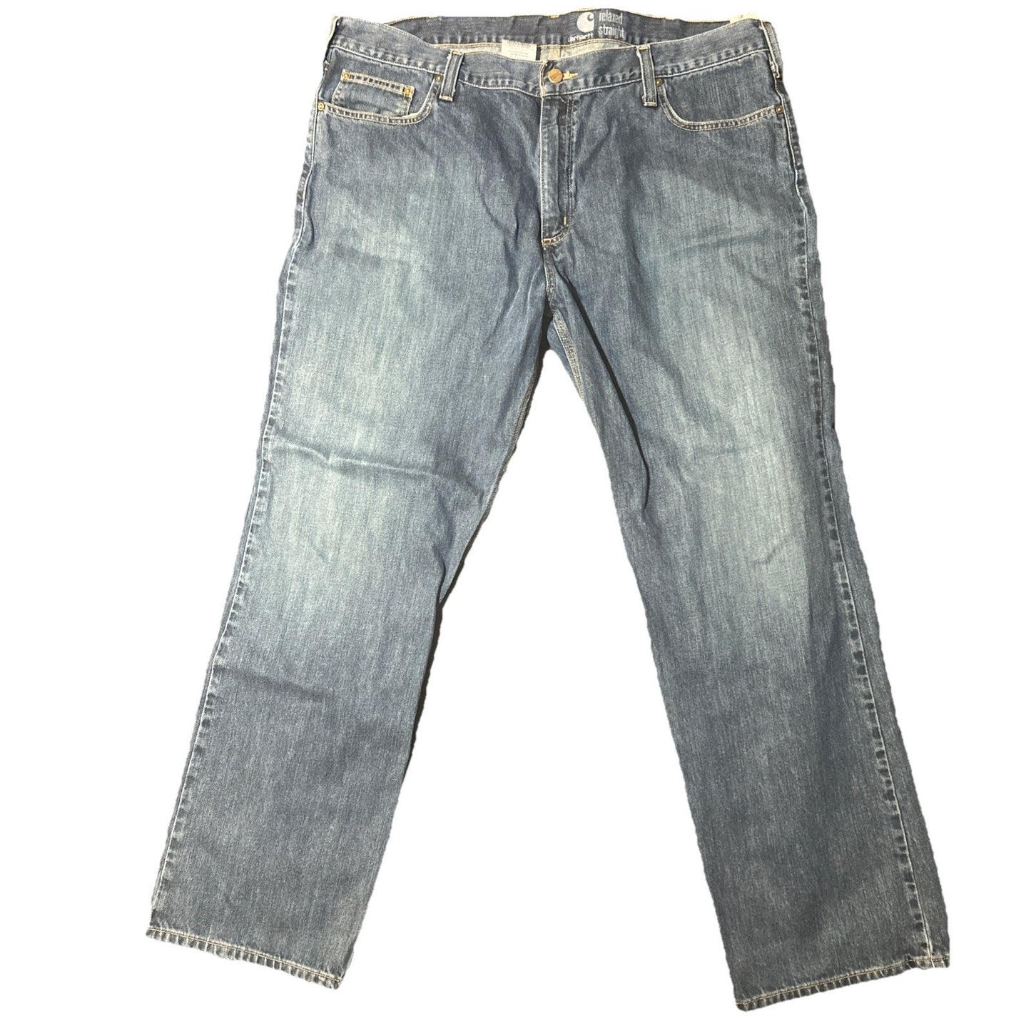 Carhartt Men’s Denim Blue Jeans Pants 42x32 Relaxed Straight Mexico Excellent