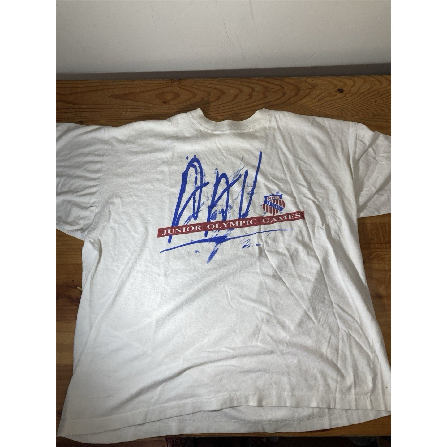AAU Junior Olympics Games T Shirt USA Made Single Stitch Size XL B6