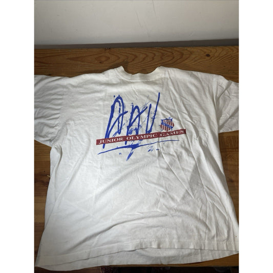 AAU Junior Olympics Games T Shirt USA Made Single Stitch Size XL B6