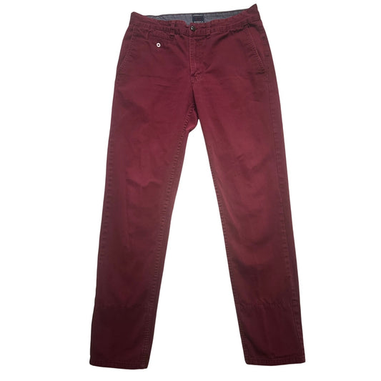 Goodale Chino City Pants Red Maroon 100% Cotton Size 33x30