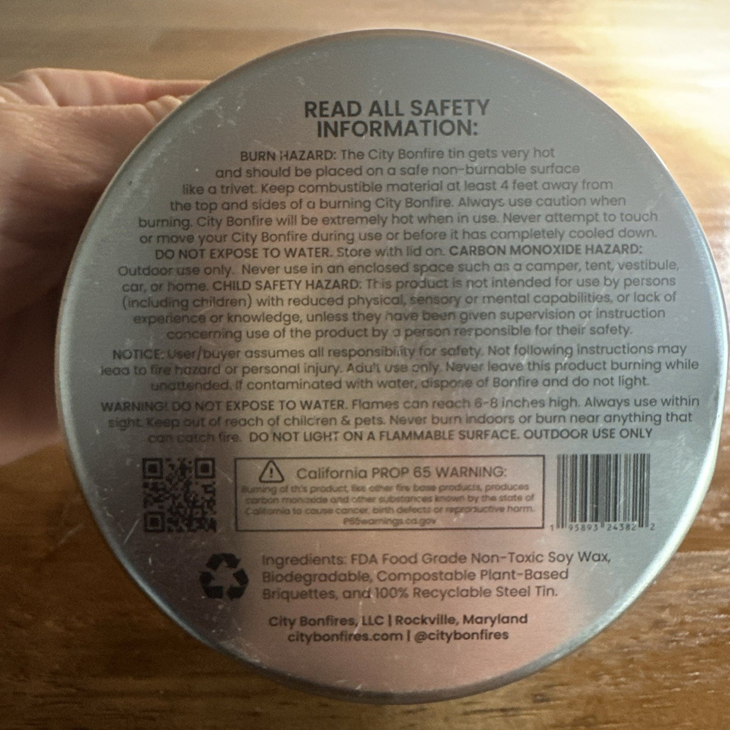 City Bonfires Portable Fire Pit Compact and Lightweight USA Made BRAND NEW