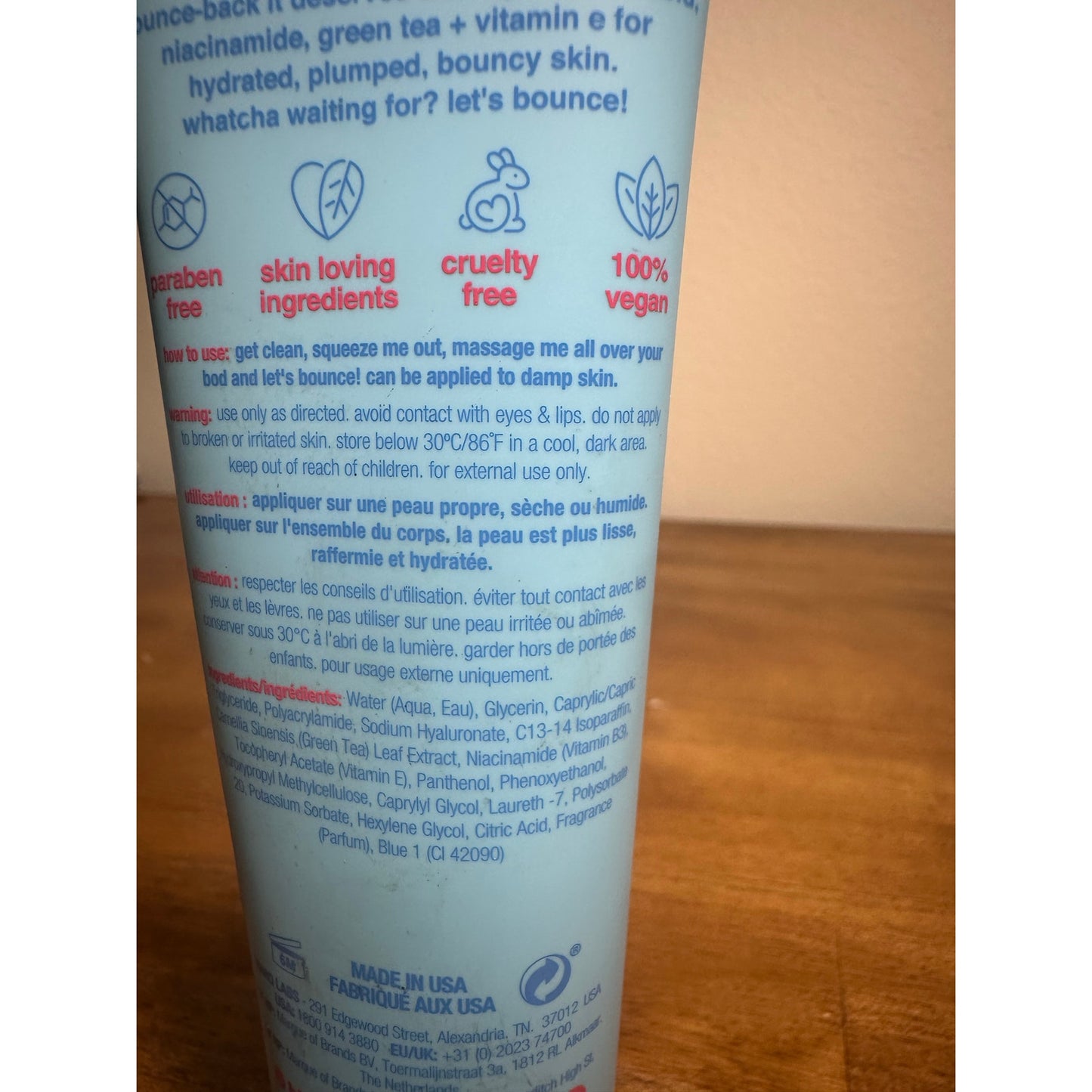 Let's Bounce b.fresh Firming Body Serum Sealed USA Made 100ml/3.38 fl oz | E7