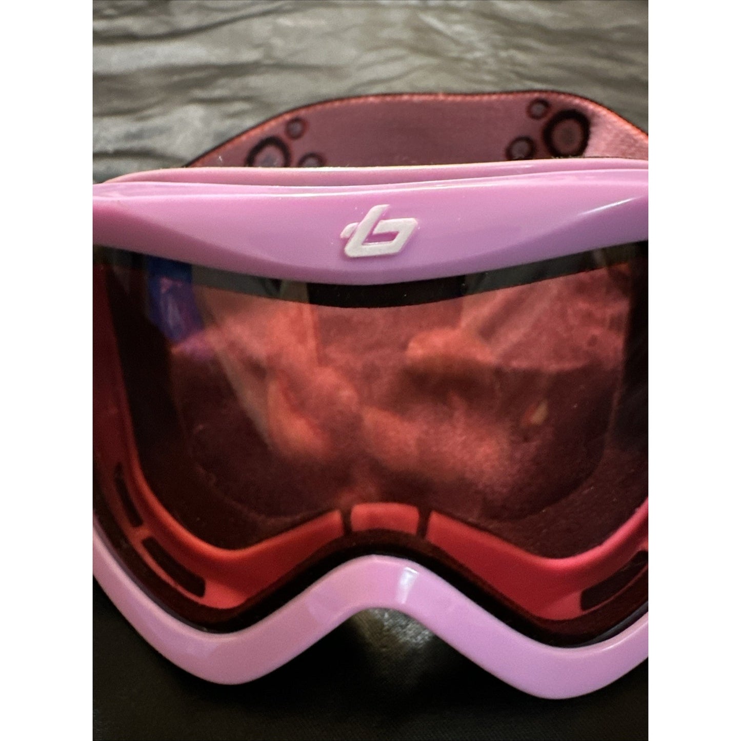 Bolle Girls Youth Pink Lens Snowboarding Ski Goggles Excellent Juniors 1Z02
