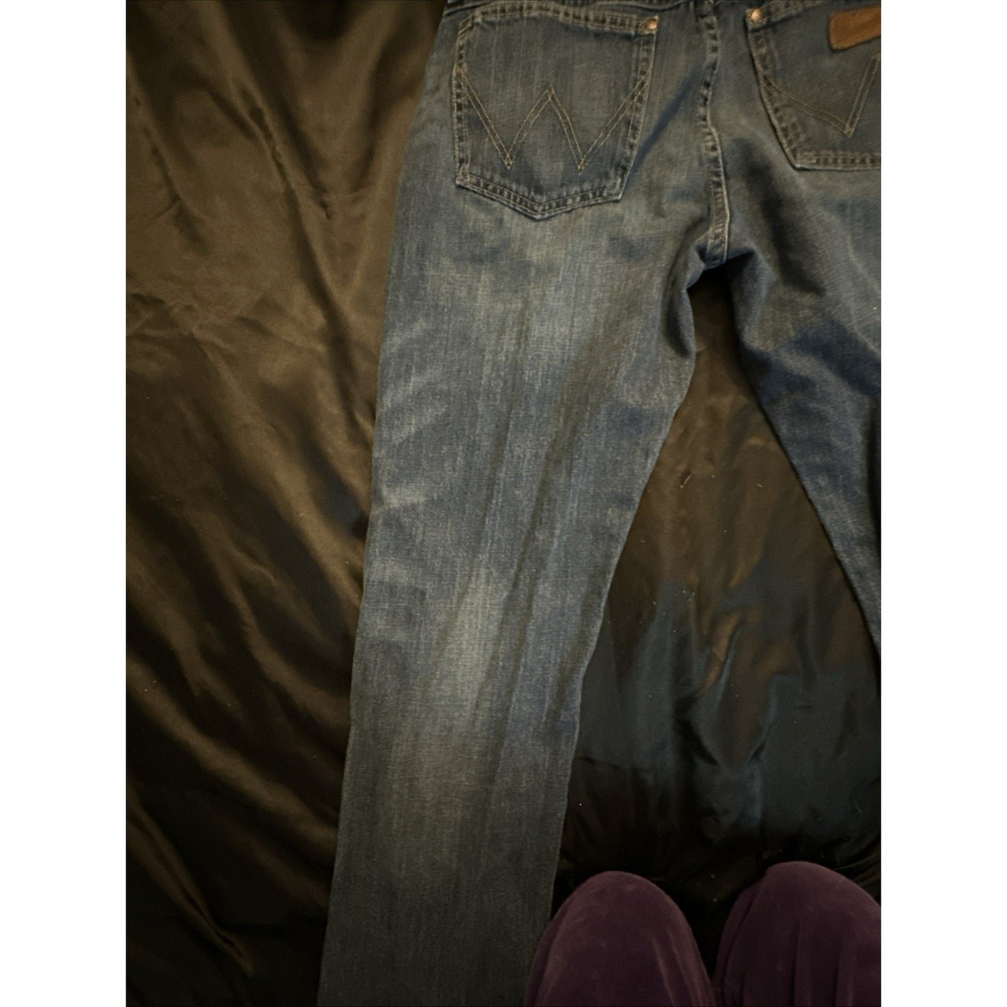 Wrangler Retro Slim Boot 33x36 Medium Wash Blue Denim Jeans 100% Cotton 1C12