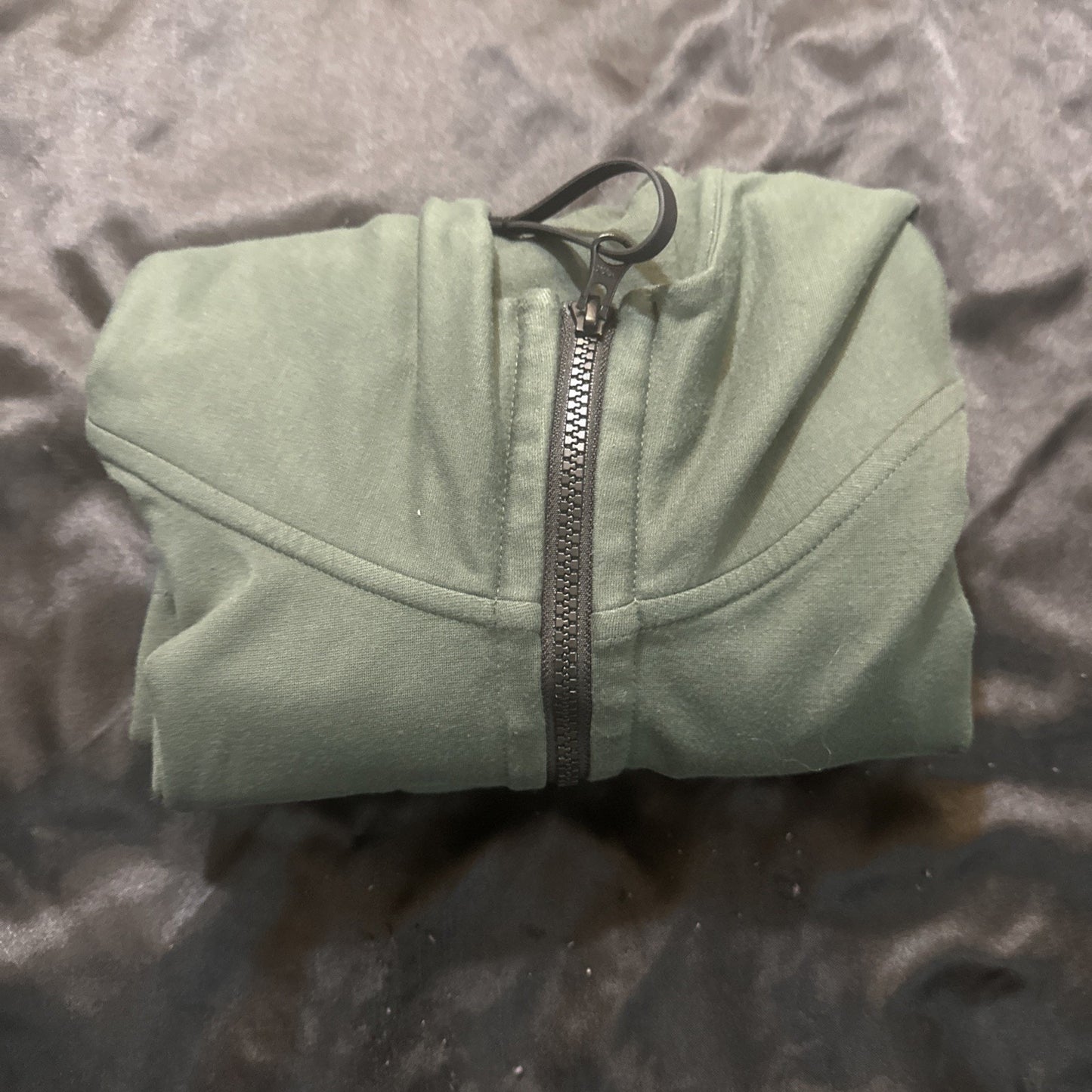 Nike Full Zip Thick Athletic Jacket RARE Mens L 23" Olive Green Zip Pockets 1A12