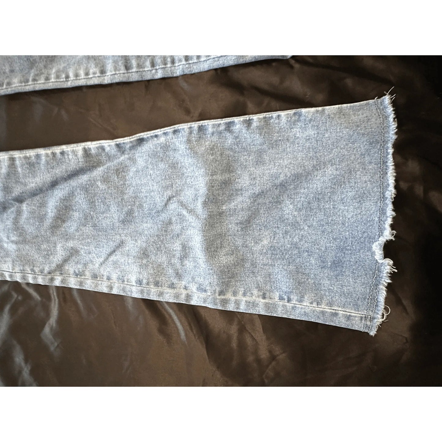Fashion Nova Womens High Rise Flare Jeans Size 11 Lace Up Cutout Distressed